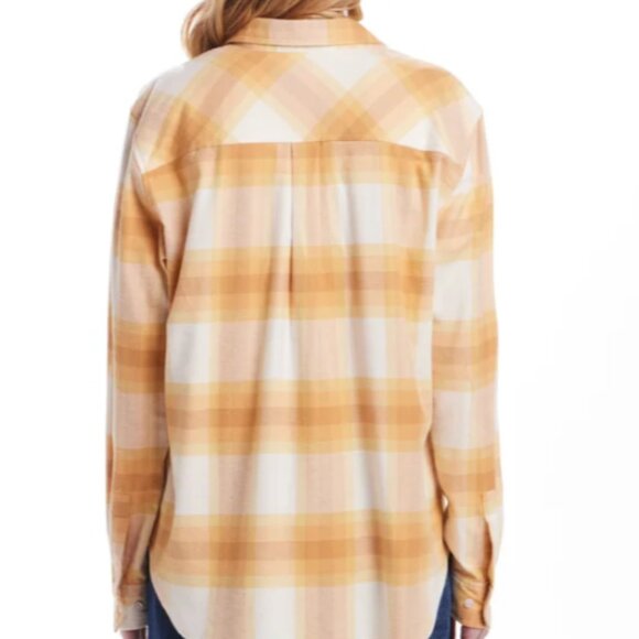 Weatherproof Vintage Women's Flannel Shirt Yellow size XL - Picture 3 of 9